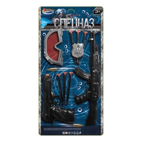 Набор оружия игрушечного "Спецназ" - автомат с присосками Играем Вместе 2102Y047-R (96)