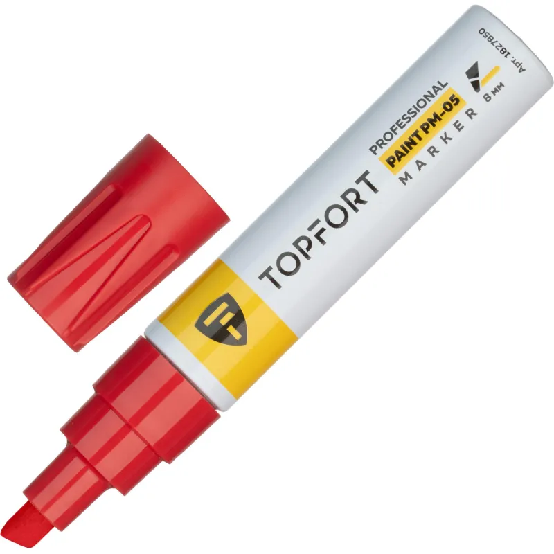 Маркер лаковый TOPFORT Paint 8 мм красный 1827850 ZP2502
