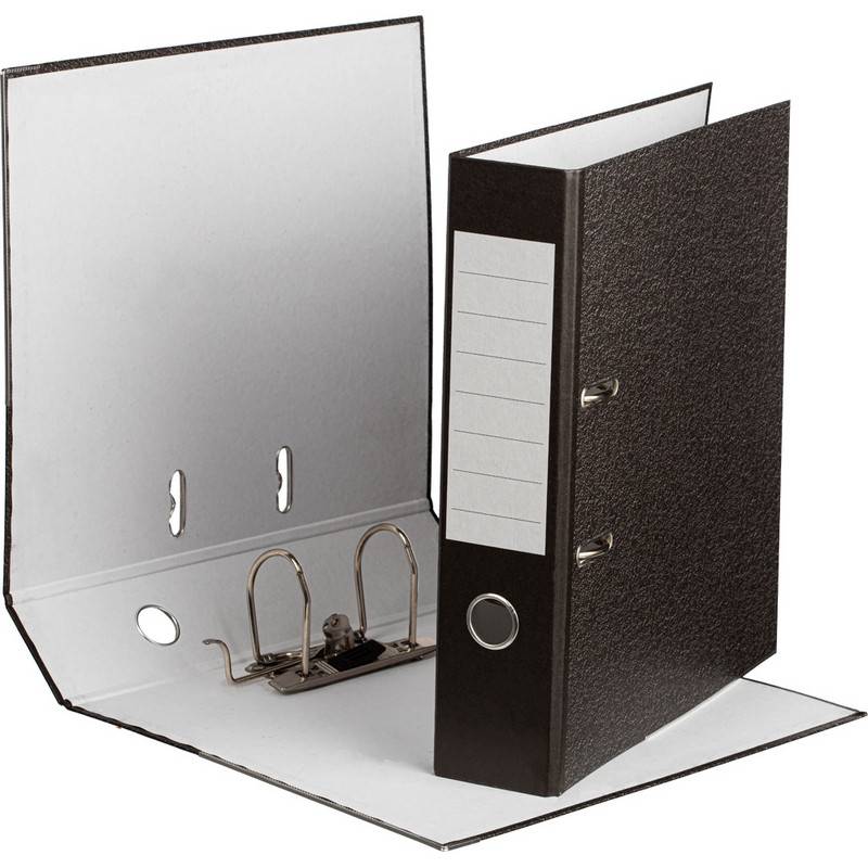 Папка-регистратор Attache 75 мм мрамор черная (10 штук в уп) 855779