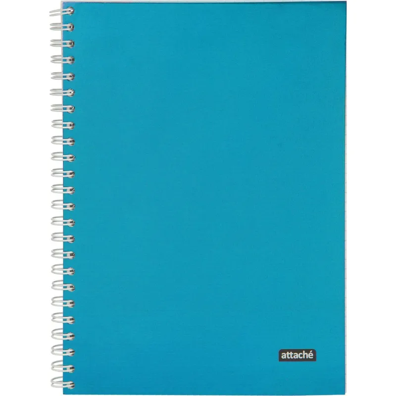 Бизнес-тетрадь А5 96л Attache Metallic Синий клетка, греб, картон, фольга 1919363