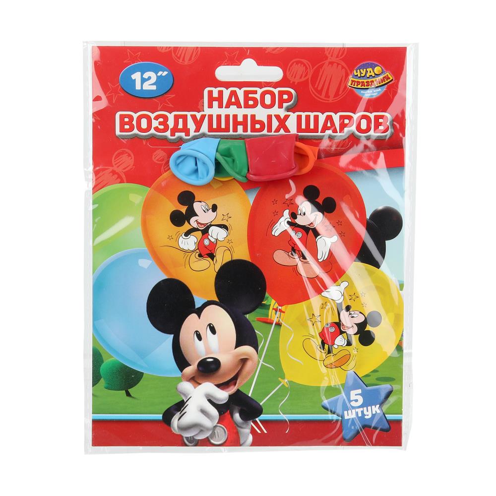 Латексные шары - набор 5 шт. "Микки Маус", цветные Чудо праздник LBC-110170-MK