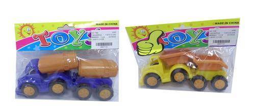 Машинка игрушечная (в асс: грузовик-цистерна с прицепом / самосвал с прицепом) арт T-80