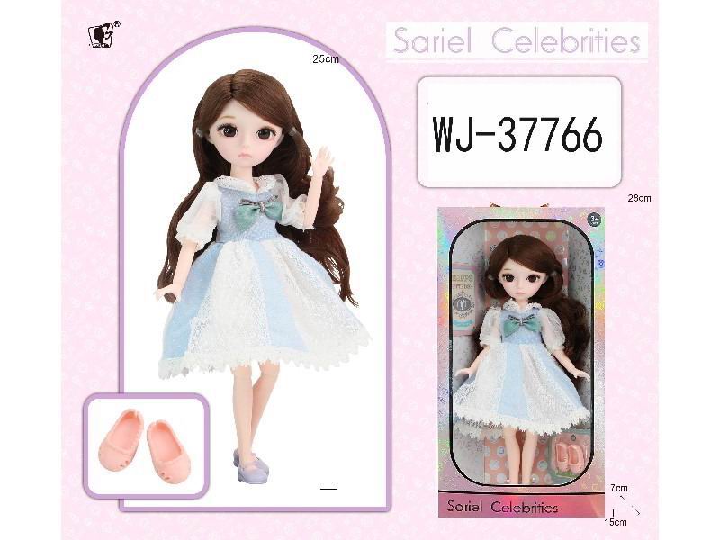 Кукла Junfa в бело-голубом платье 25 см WJ-37766