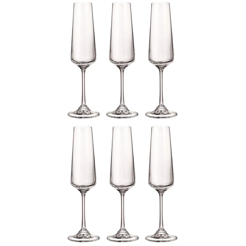 Бокал для шамп CORVUS, 160 мл (набор 6шт)арт. 91L/1SC69/0/00000/160-664 Crystal Bohemia 1911886