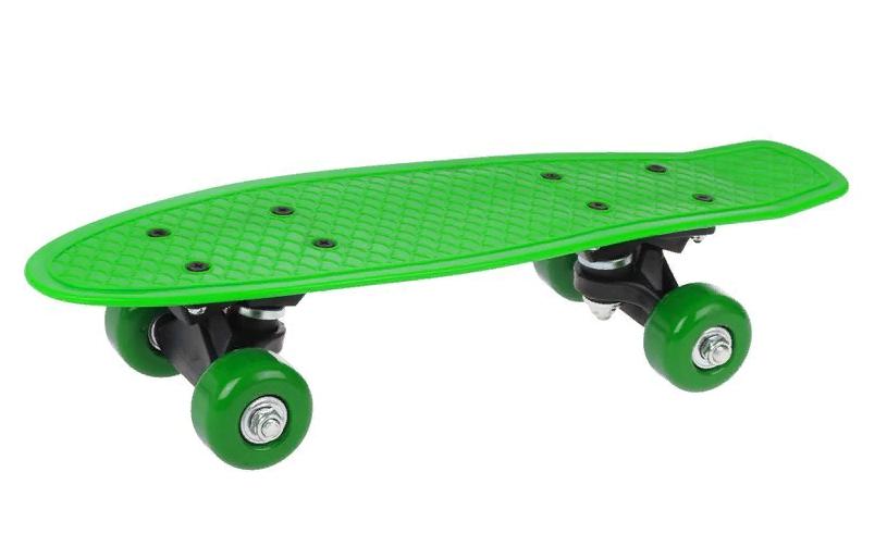 Скейтборд-пенниборд пластик 43 см. крепления пластик, зелёный Наша Игрушка 635999