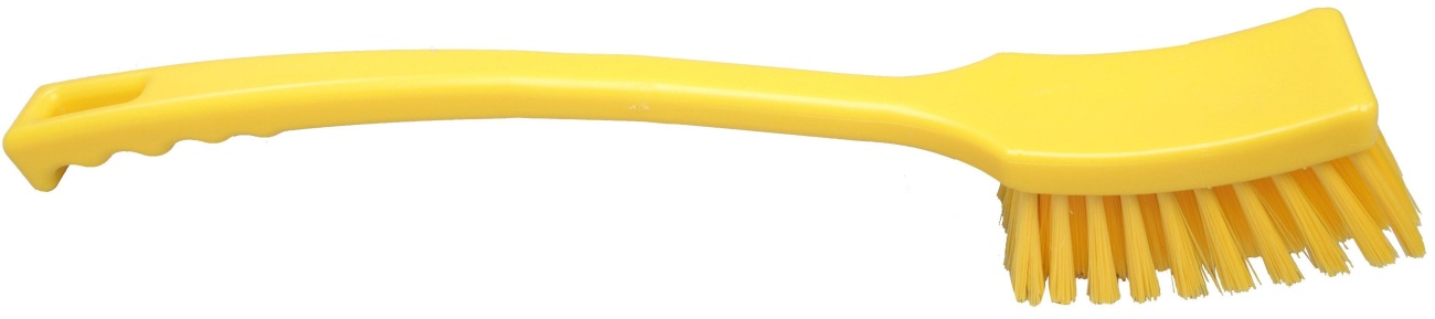 Щетка ручная FBK с длинной ручкой 410х45мм жесткая желтая 10215-4 1612144