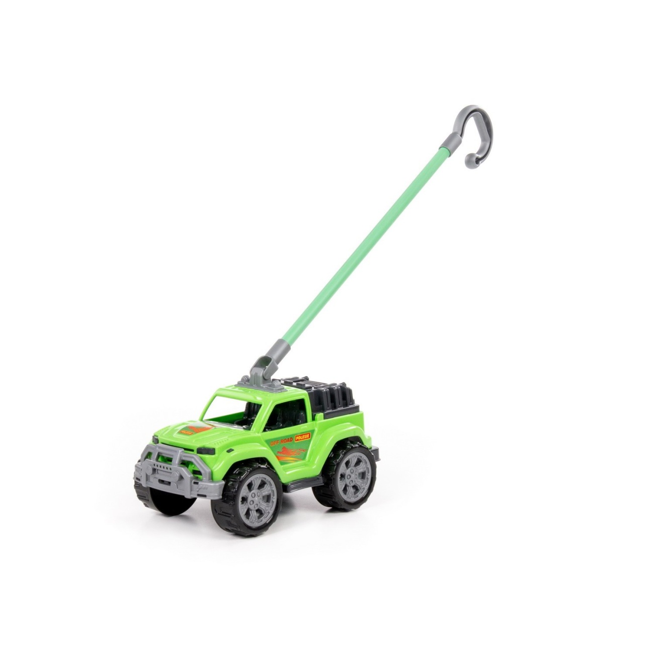 Игрушка-каталка Полесье автомобиль Легионер с ручкой (зелёный) П-63929