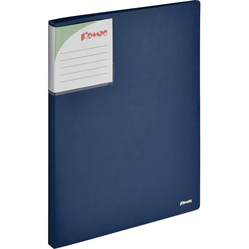 Папка с зажимом Комус Шелк синяя 328021