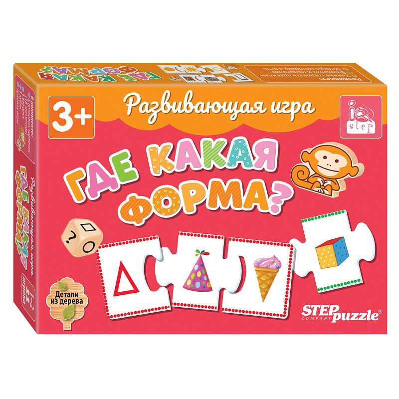Развивающая игра Где какая форма? STEP puzzle 89860
