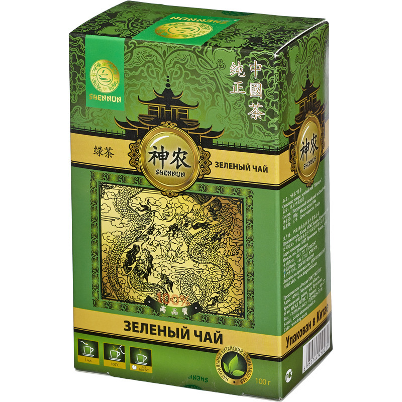 Чай Shennun зеленый, прямой, 100 г. 13064 464235