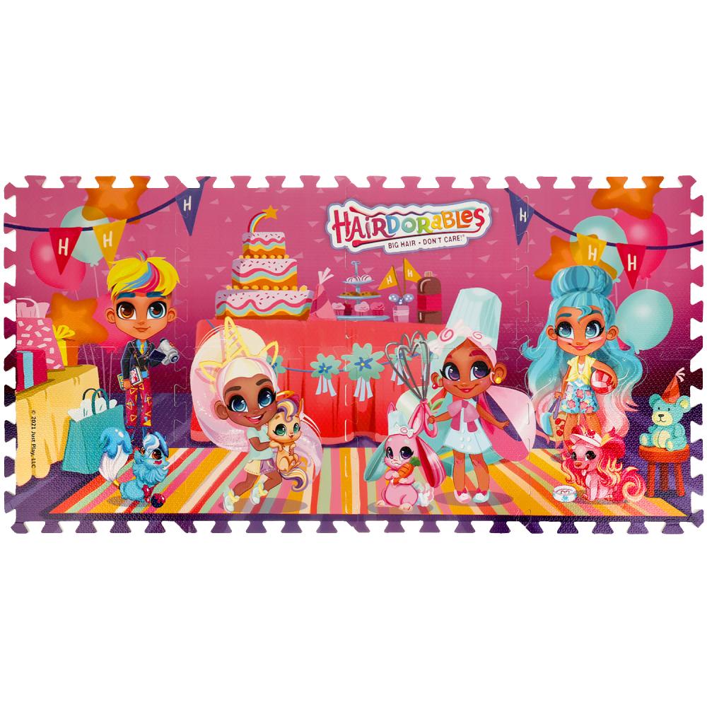 Коврик-пазл Hairdorable 8 сегментов, каждый 31.5x31.5см, ТМ Играем вместе FS-HDR