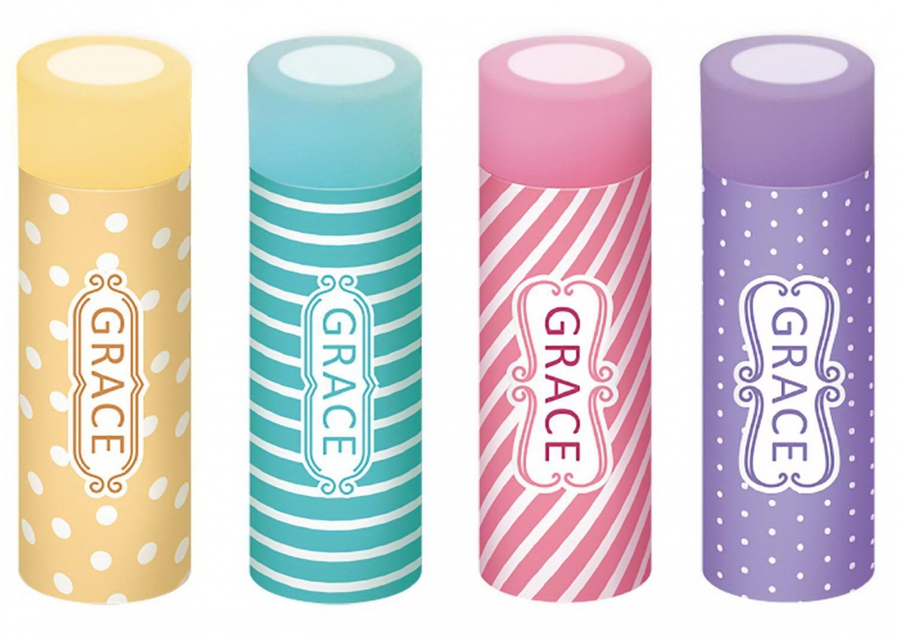 Ластик PVC Hatber Grace 36 шт в дисплее ER-062356