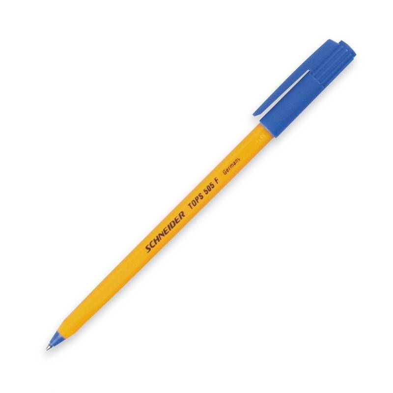 Ручка шариковая одноразовая Schneider Tops 505 F синяя (толщина линии 0.3 мм) 77550