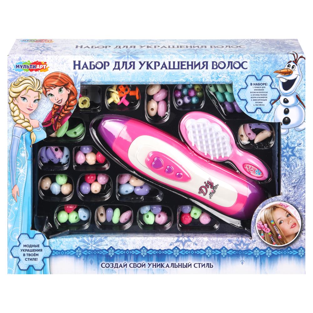 Набор с бусинами для волос "Снежная принцесса" MultiArt BEADS-123502