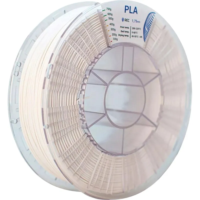 Катушка PLA пластик REC 1.75мм белый 1984907 RR1S2118