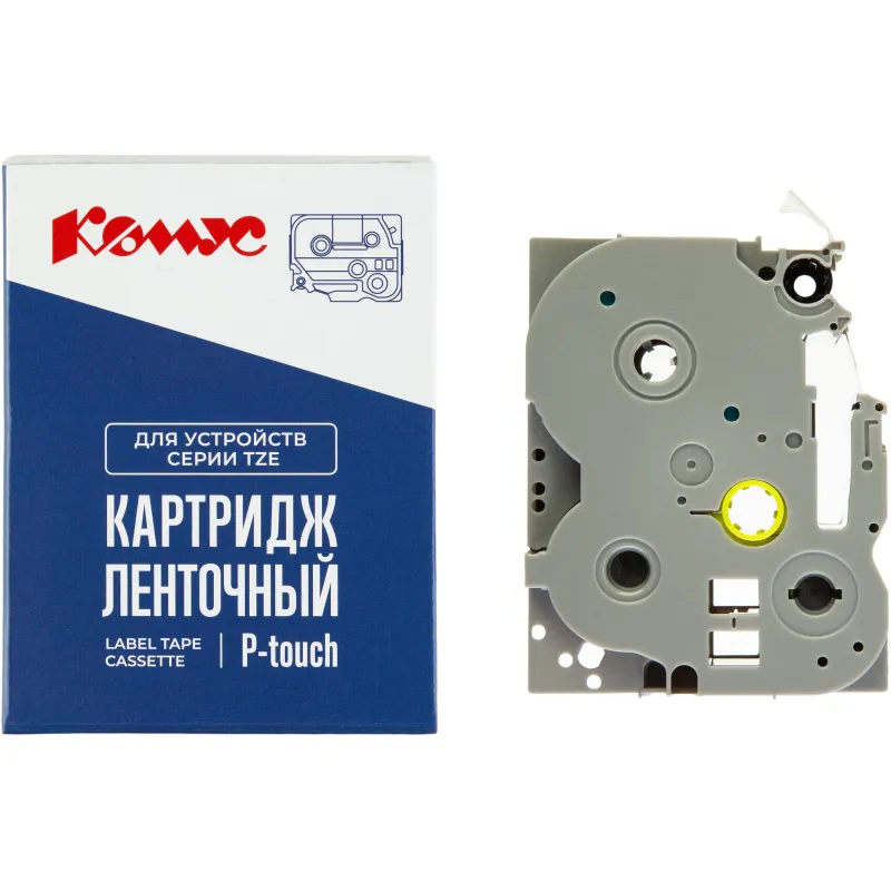 Картридж Комус TZE-141(Brother TZE-141 черный на прозрачном,18 мм/8м) 1944175 RL-B-T141P-BK/CL-18MM*8M