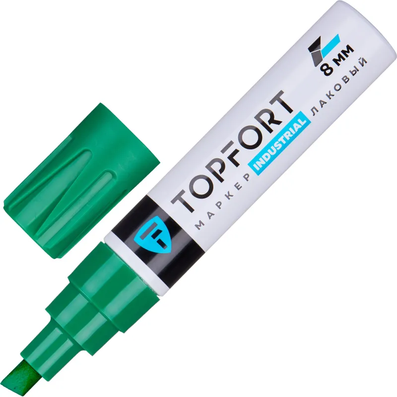 Маркер лаковый TOPFORT Industrial 8 мм зеленый 1827882 ZP2502