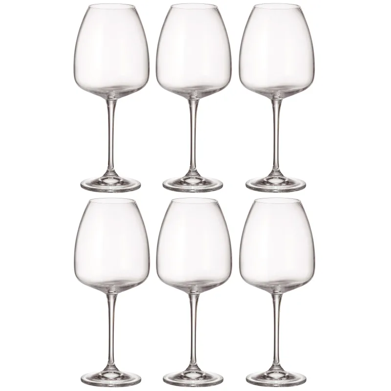 Набор бокалов для красного вина ANSER, 610 мл 6 шт Crystal Bohemia 1537191 91L/1SF00/0/00000/610-662