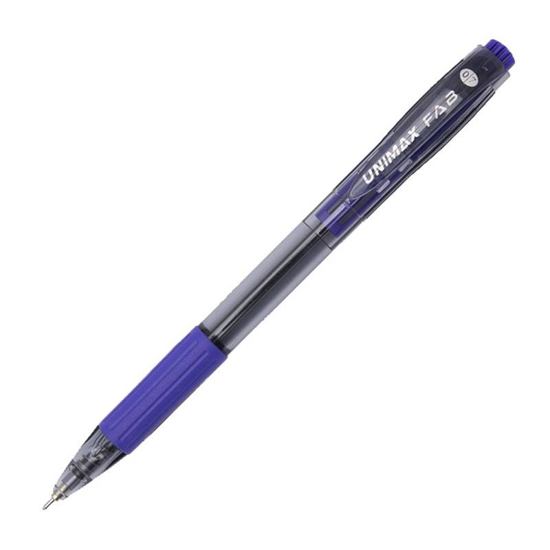 Ручка шариковая одноразовая автоматическая Unimax Fab GP синяя (толщина линии 0.5 мм) 722474