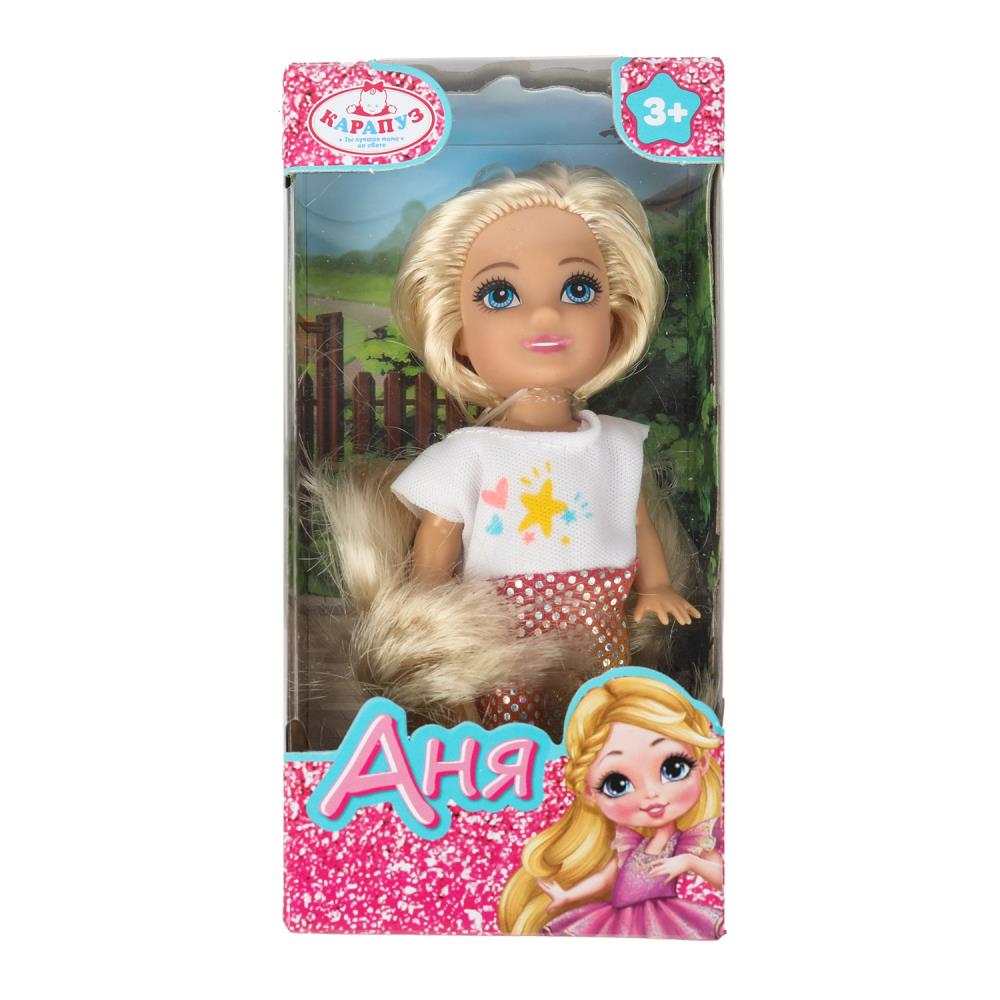 Кукла Аня 12 см. с длинными волосами Карапуз ANNA-BF11-BB