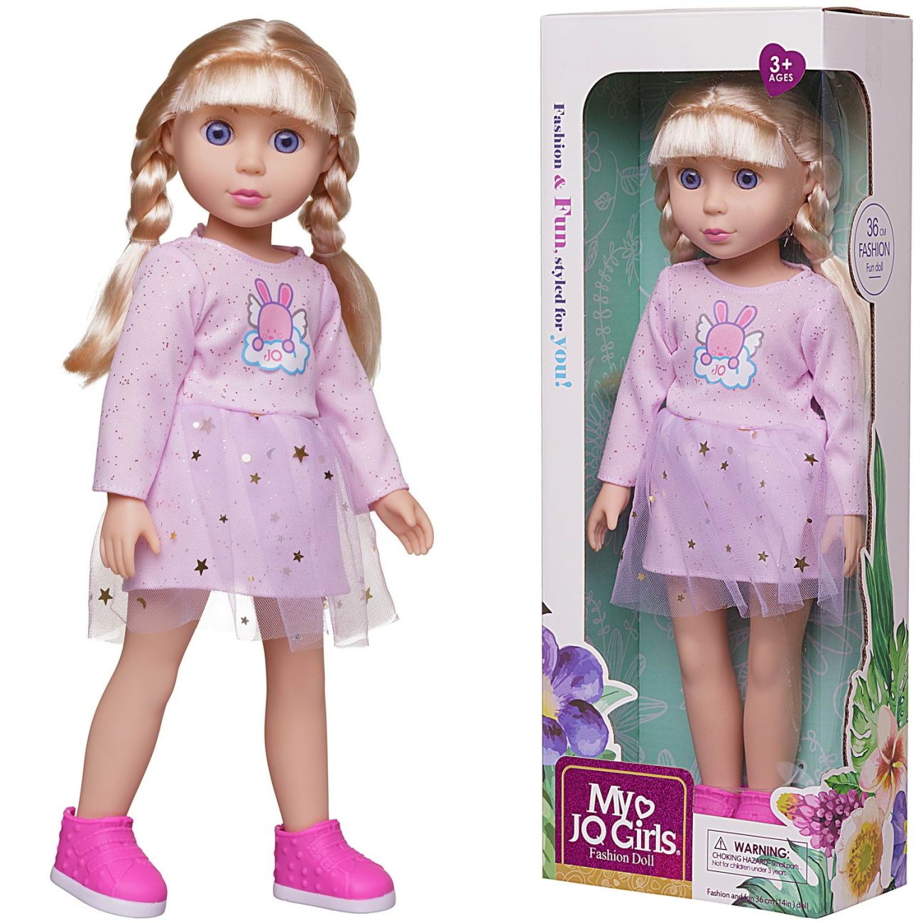 Кукла в бледно-розовом платье 36 см WJ-37782