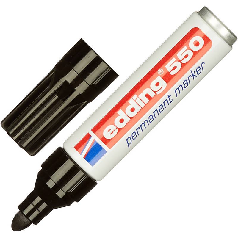 Маркер перманентный Edding E-550/1 черный (толщина линии 3-4 мм) 539363
