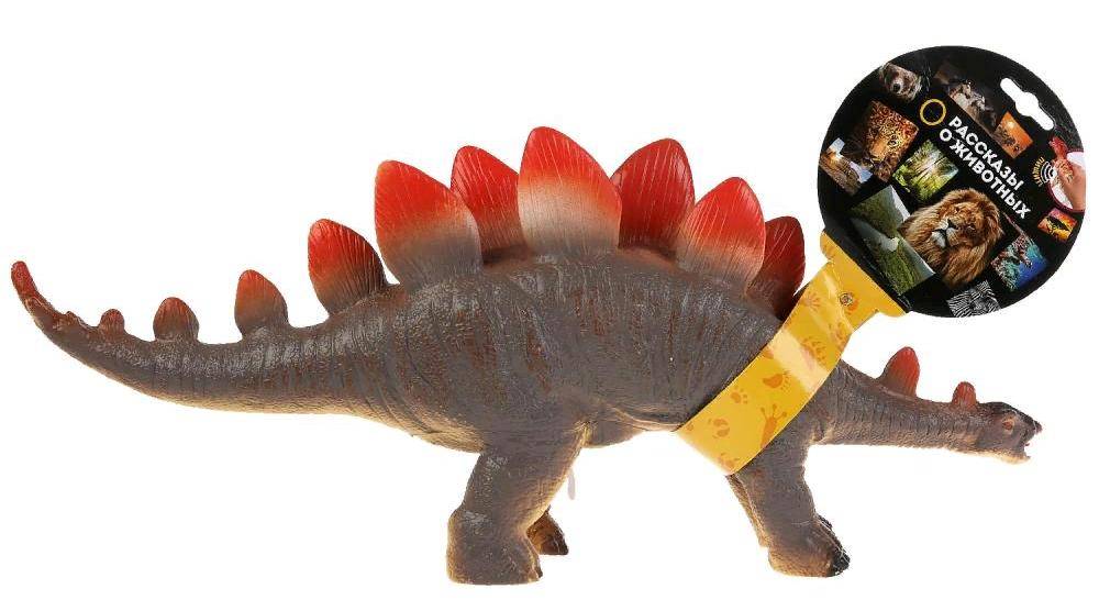 Игрушка пластизоль Динозавр Стегозавры, 45х9х20 см. звук Играем Вместе ZY624665-IC