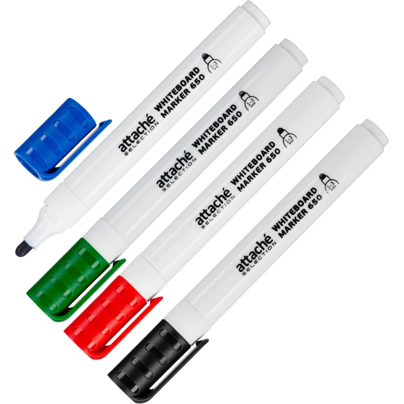 Набор маркеров для белых досок 650, 1-3 мм, кругл.нак. 4 цв Attache Selection 1660262