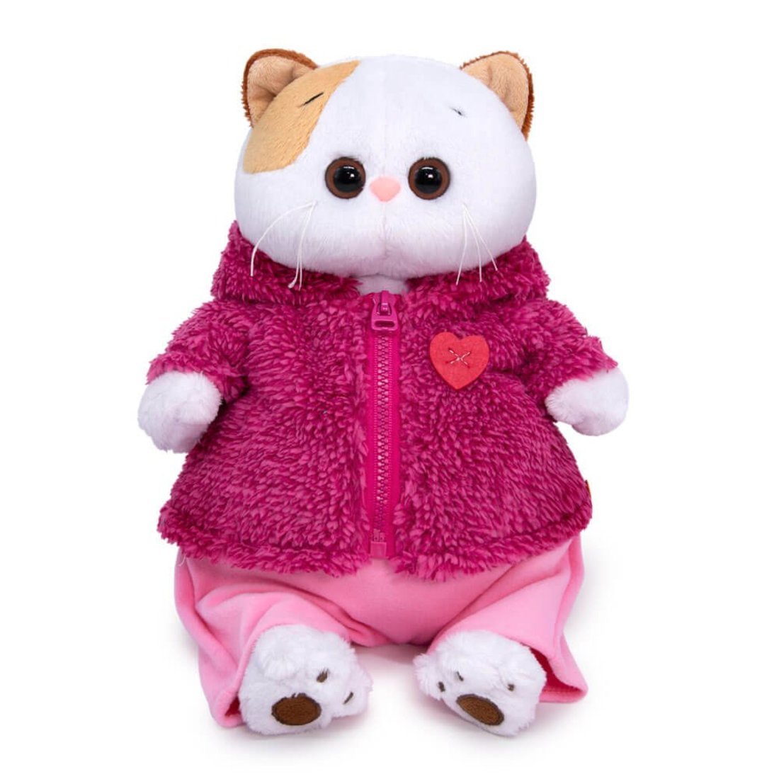 Мягкая игрушка Кошечка Ли-Ли в теплом костюме с сердечком 24 см BudiBasa LK24-094