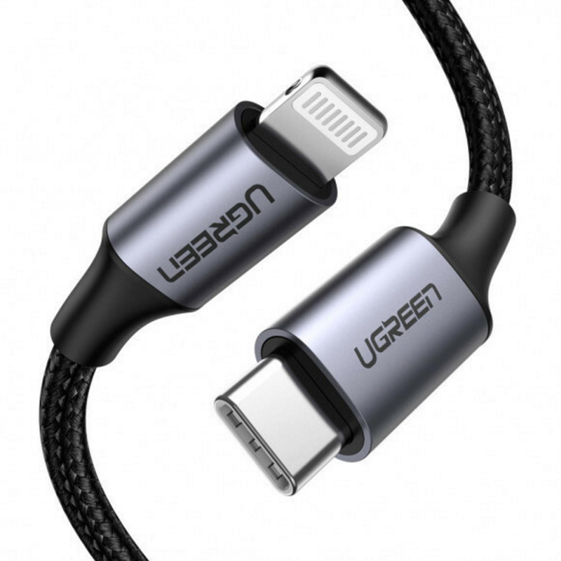Кабель UGREEN д/зарядки и передачи данных USB C 2.0 MFI, 1,5 м (60760) 1602472