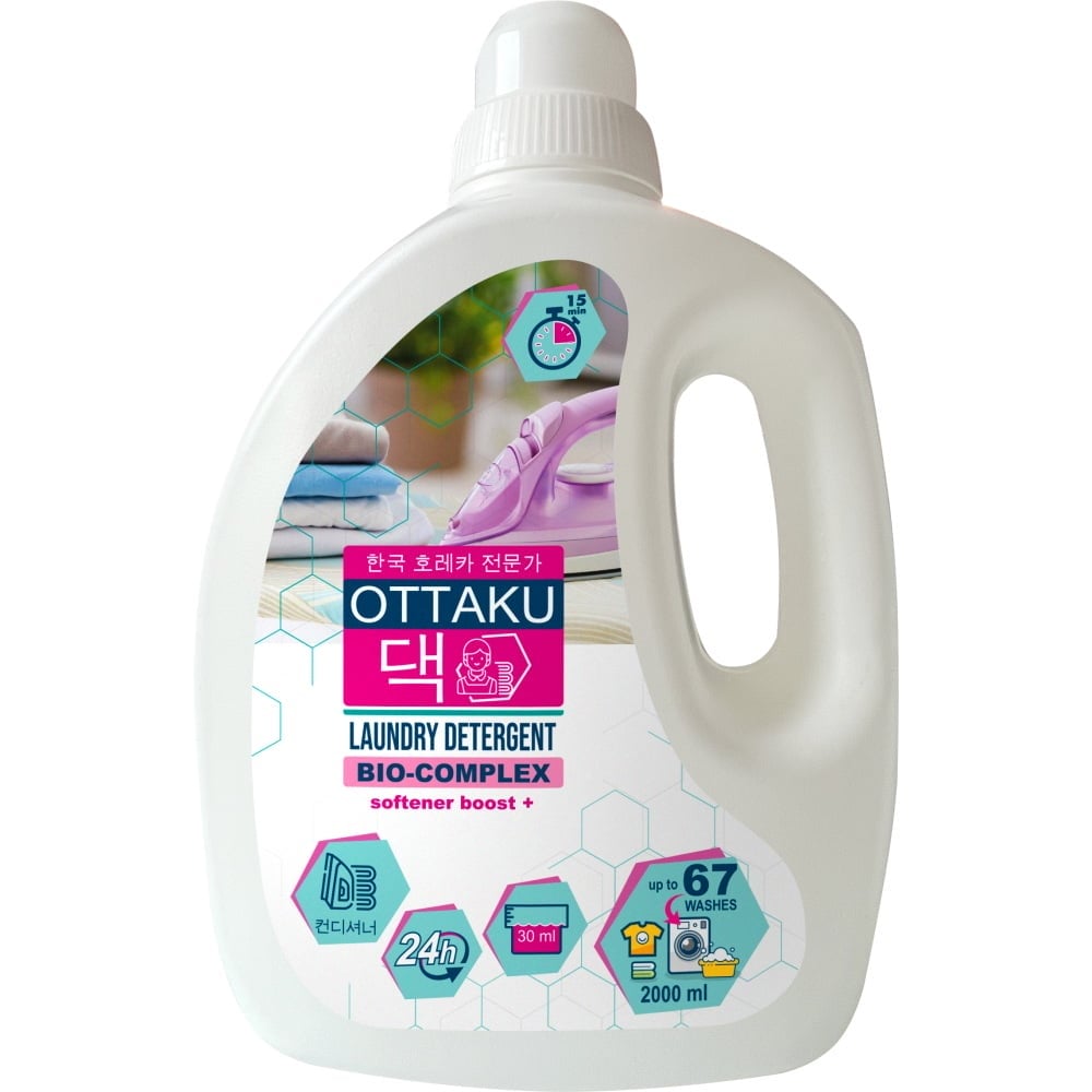 OTTAKU Гель для стирки BIO-COMPLEX с кондиционером, концентрированный, универсальный 2л 4602006352266