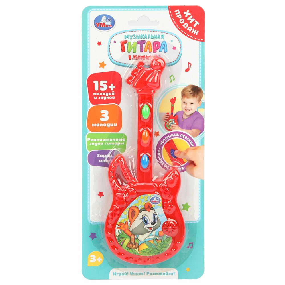 Музыкальная игрушка-гитара, 15+ песен и звуков. УМка 2310M0001-R