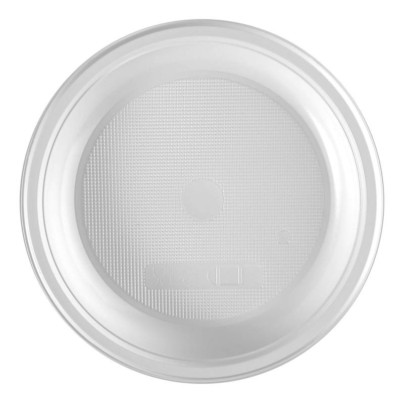 Тарелка одноразовая пластиковая 165 мм белая 100 штук в уп Комус Эконом 2300704 1249466