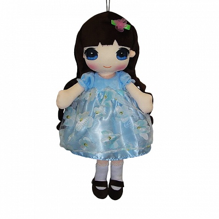 Кукла мягконабивная в голубом платье, 50 см Abtoys M6048