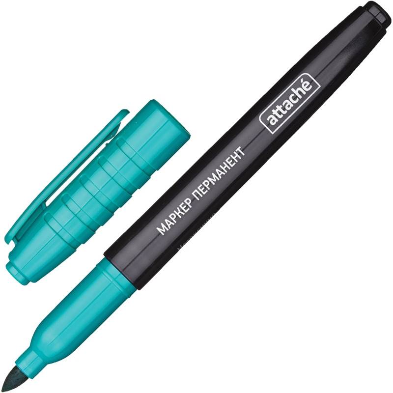Маркер перманентный Attache зеленый (толщина линии 1.5-3 мм) 155800