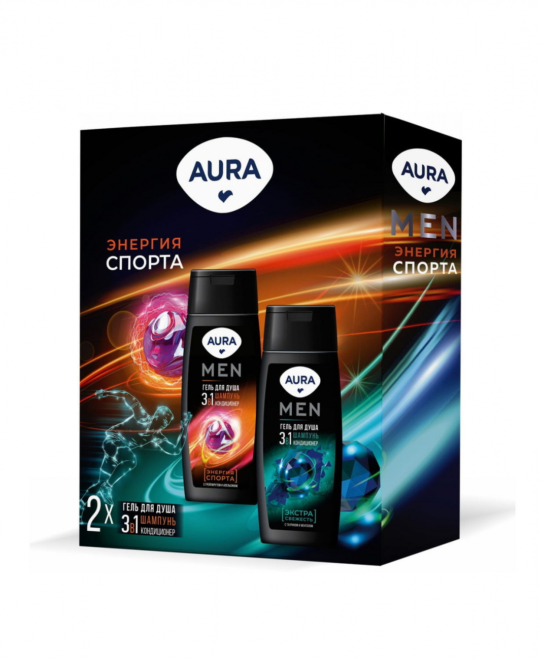 AURA MEN Подарочный набор Энергия спорта 4600999062353