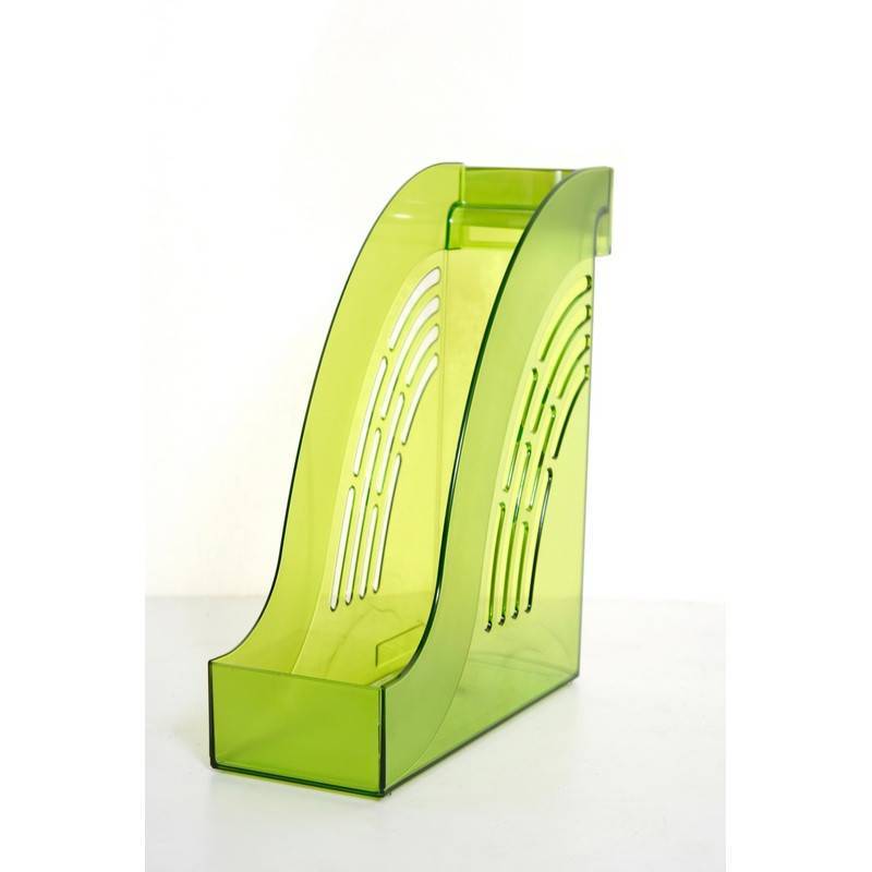 Вертикальный накопитель Attache Яркий Офис пластиковый зеленый ширина 95 мм 644885