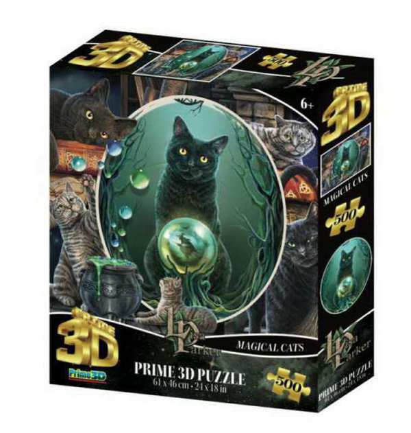 Пазл 3D 500 эл. "Коллаж "Кошки" Prime 3D 32533-SBM