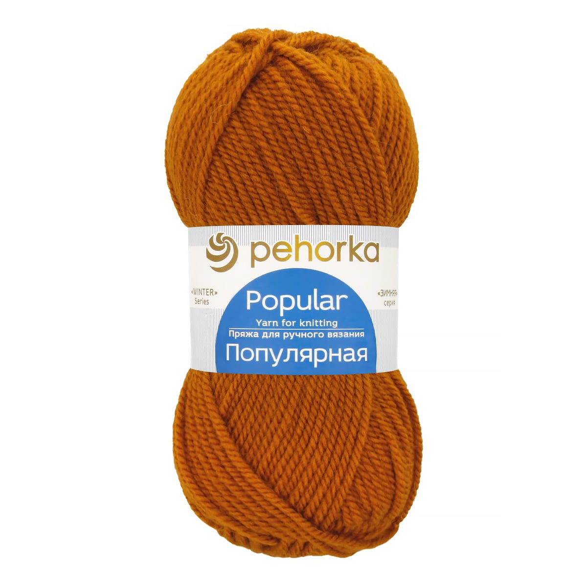 Пряжа ПЕХОРКА Популярная 133м/100г цвет 447-Горчица 2105434470