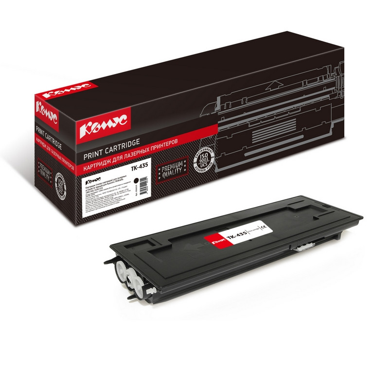 Картридж лазерный Комус TK-435 чер. для Kyocera TASKalfa 180/181 856019
