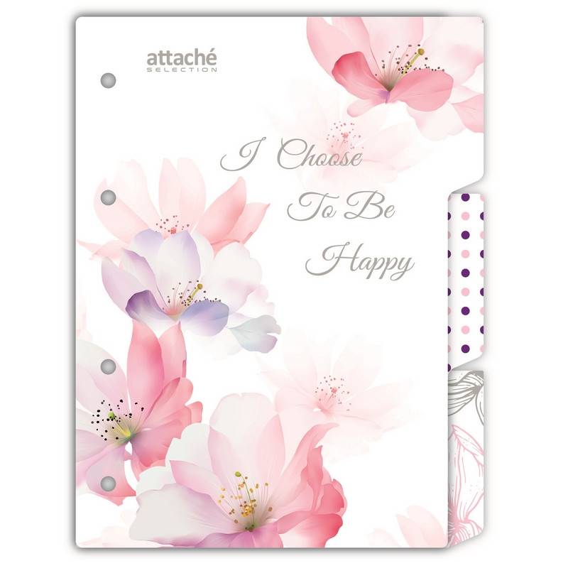 Разделитель пластиковый Attache Selection Flower dreams А5 пластиковый 3 листа в асс. 1057241