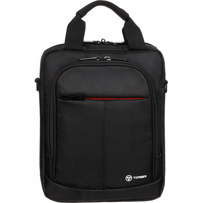 Сумка кросс-боди TORBER, черн, полиэс, 28х22х6,5 см, T7013-1 2180507