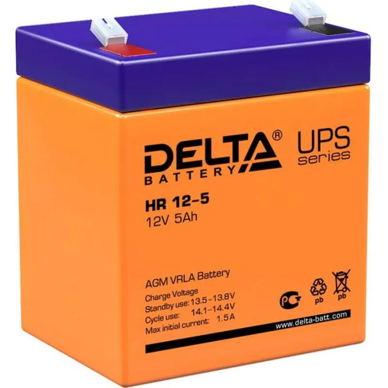 Батарея для ИБП Delta HR 12-5 (12V/5Ah) 1875364 4614010180008