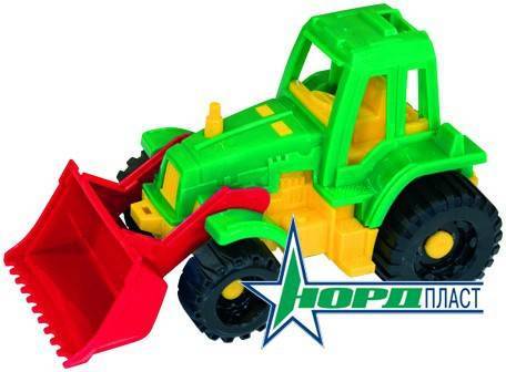 Трактор "Ижора" с грейдером 20 см, игрушка Нордпласт Н-151