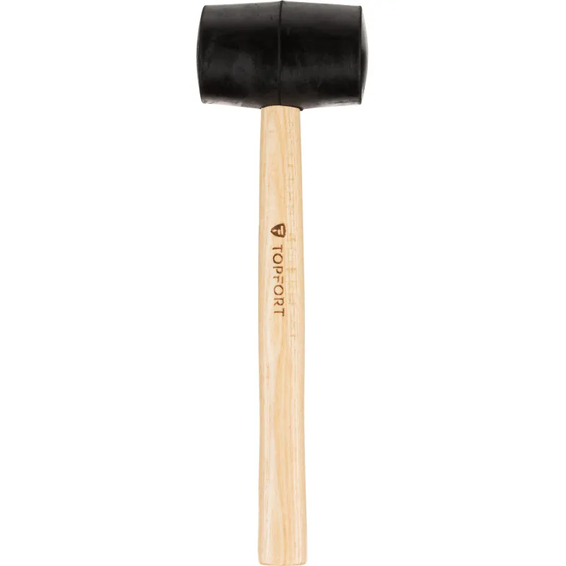 Киянка резиновая 450 г TOPFORT c деревянной рукояткой 1704747
