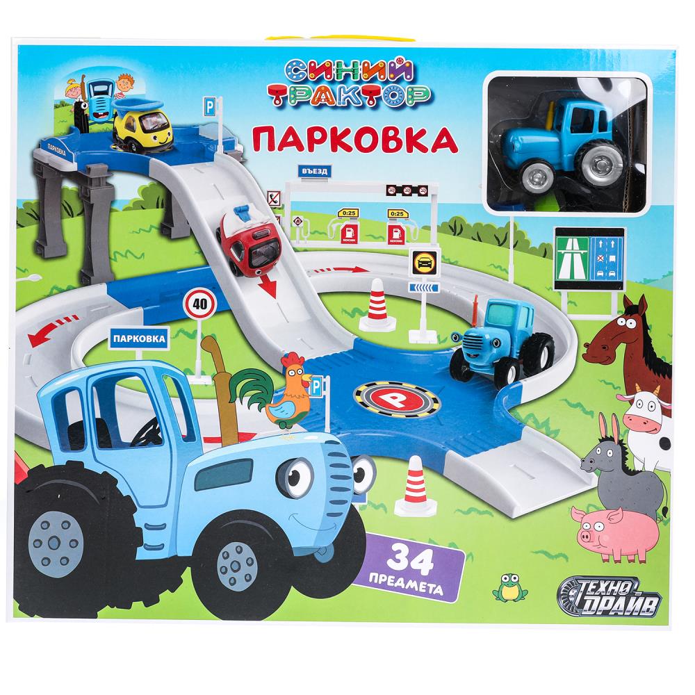 Парковка: 1 Трактор, "Синий Трактор" 39х35х7 см. Технодрайв A1521619W-R