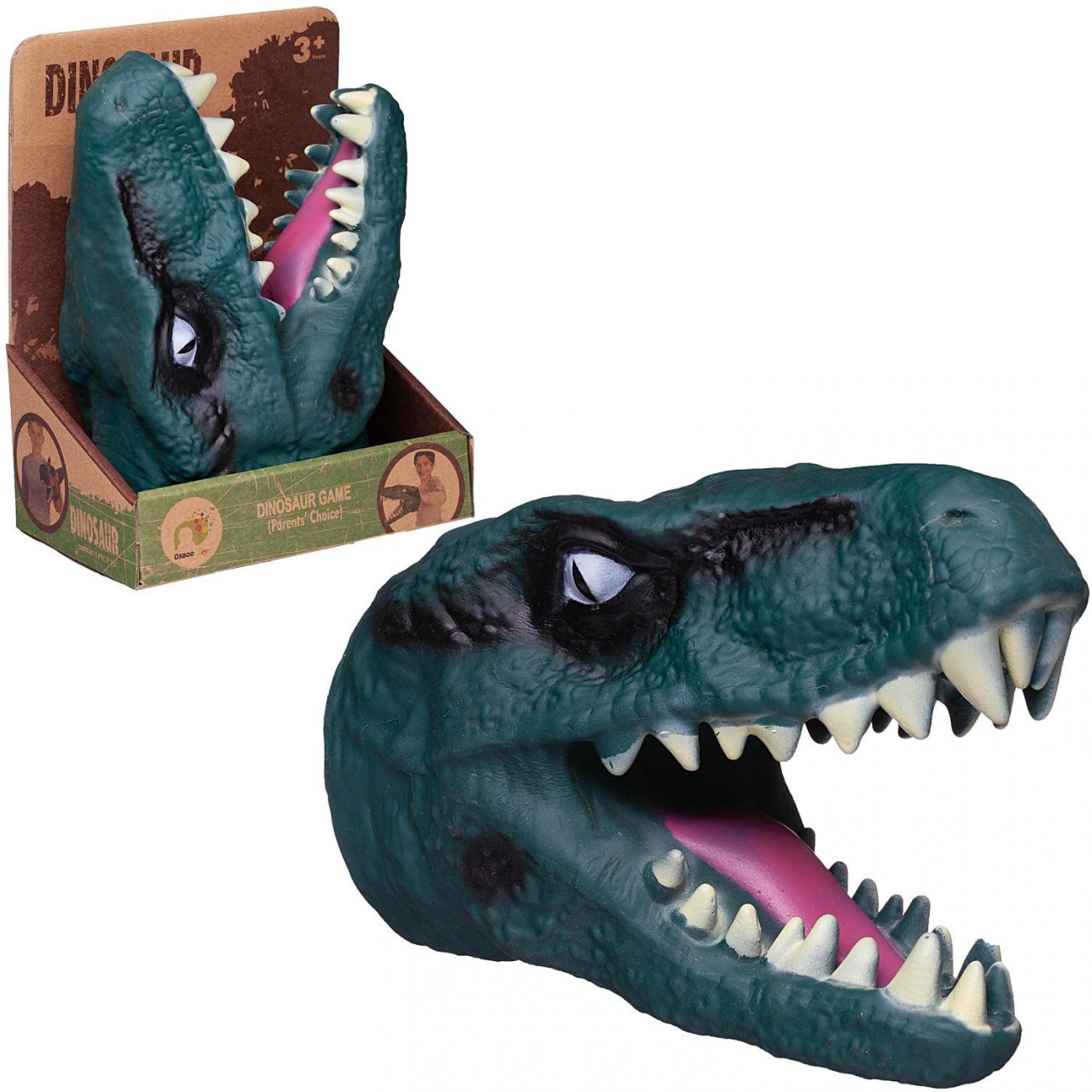 Игрушка на руку Junfa Голова динозавра сине-зеленая WA-14621/сине-зеленая2