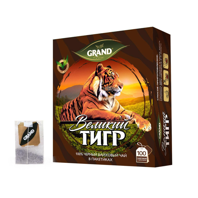 Чай Grand Великий Тигр черный с ярл. 100пак  17800 1563726