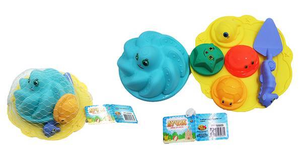 Лучик, 7 предметов, детский набор для игры в песочнице Abtoys PT-00689
