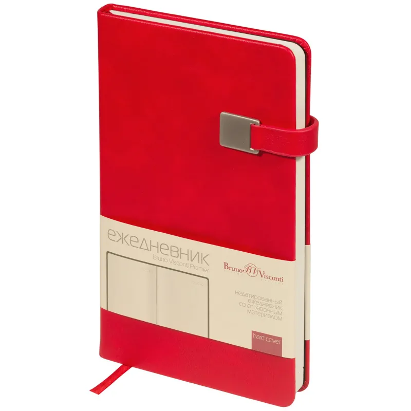Ежедневник недатированный А5 Premier (красный) 3-686/01 Bruno Visconti 1821410